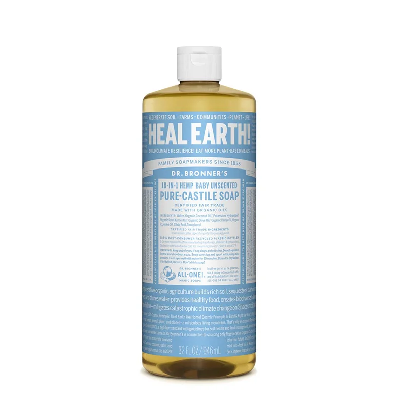 Dr. Bronner's 18-IN-1 Pure-Castile Magic Soap Baby Unscented - 32 fl oz