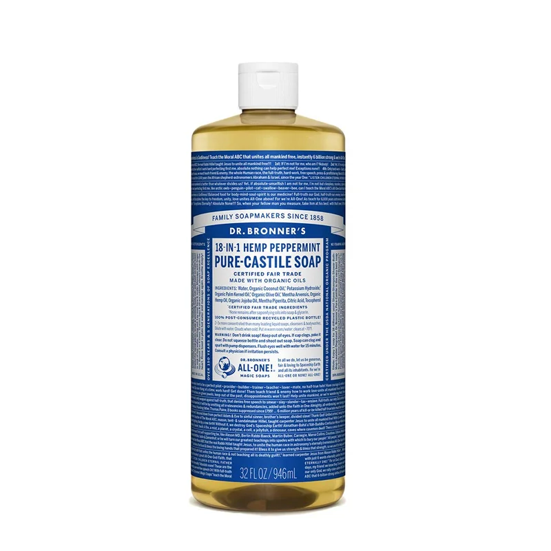 Dr. Bronner's 18-IN-1 Pure-Castile Magic Soap Peppermint - 32 fl oz