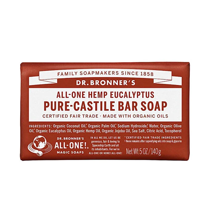 Dr. Bronner's All-One Pure-Castile Bar Soap Hemp Eucalyptus - 5 oz