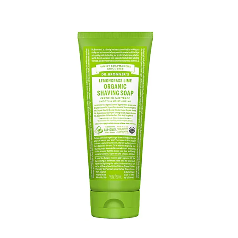 Dr. Bronner's Organic Shaving Soap Lemongrass Lime - 7 fl oz