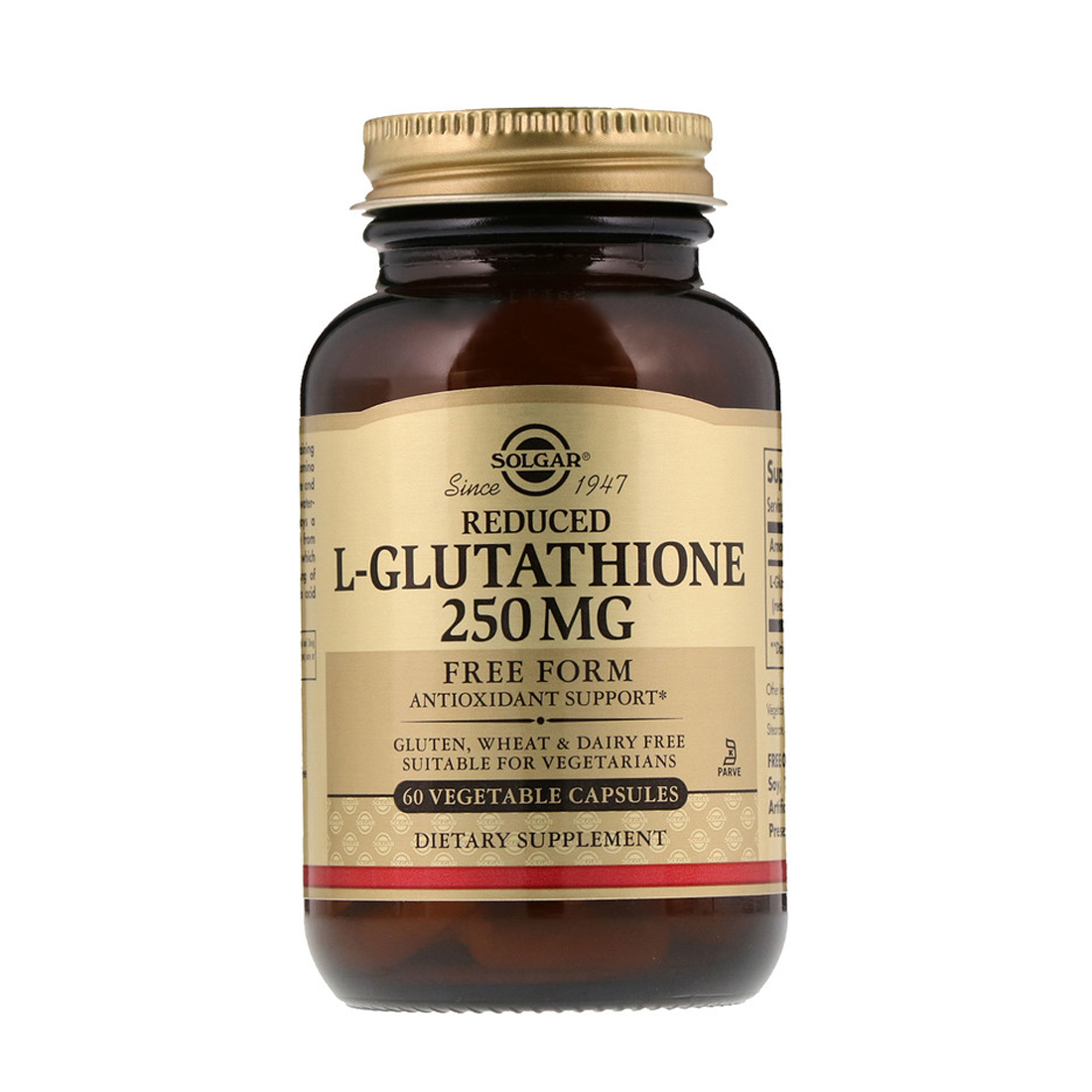 Solgar L-Glutathione - 250 mg - 60 Vegetable Capsules