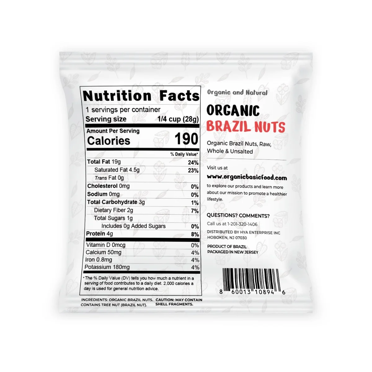 Organic Nuts Variety Pack -1oz x 5