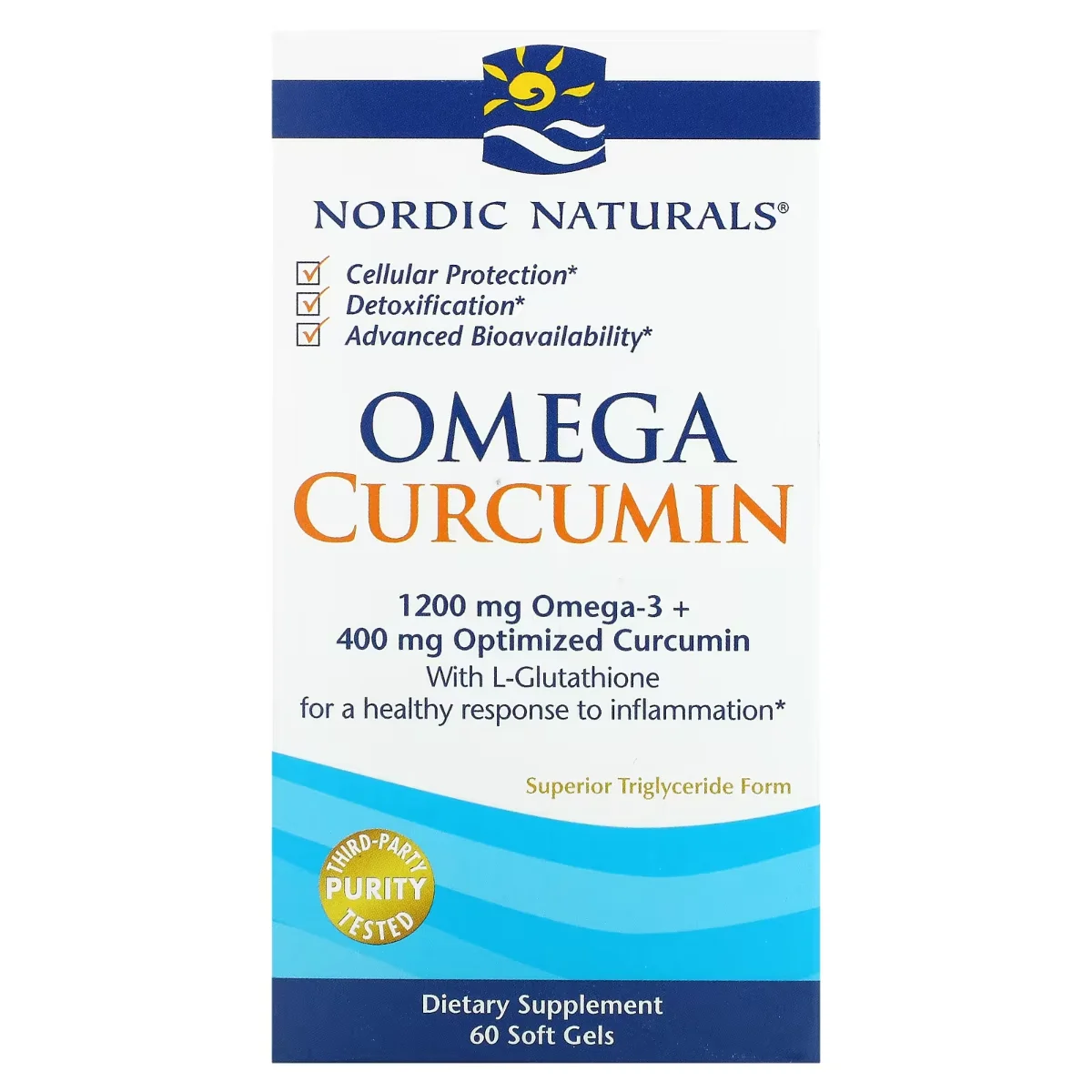 Nordic Naturals Omega Curcumin - 1250 mg - 60 Softgels