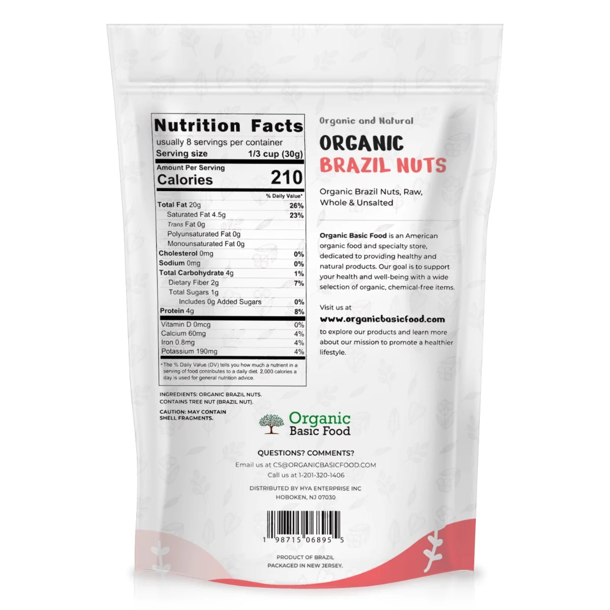 Organic Nuts Variety Pack – 6–8oz x 5