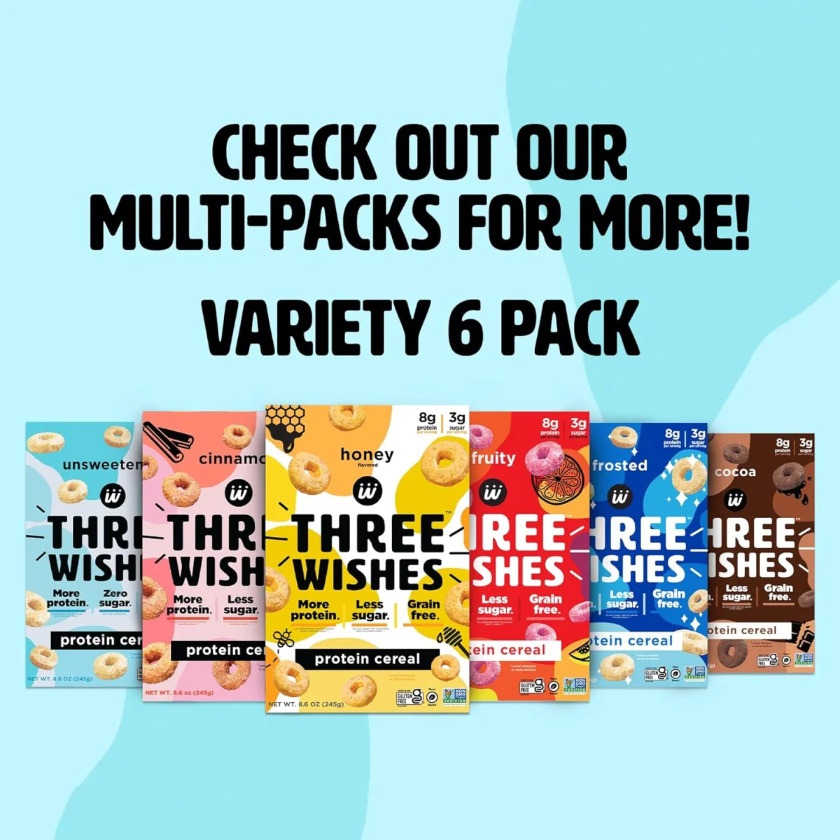 Three Wishes Gluten Free Protein Cereal, Honey - 8.6 oz