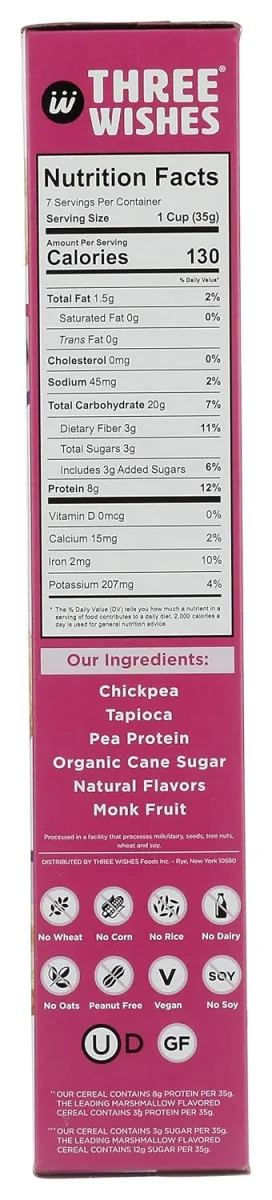 Three Wishes Marshmallow Cereal, Gluten Free - 8.6 oz