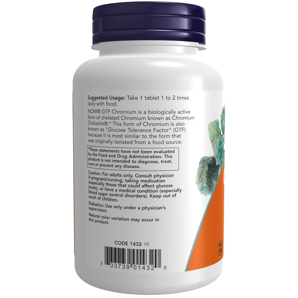 NOW GTF Chromium - 200 mcg - 250 Tablets