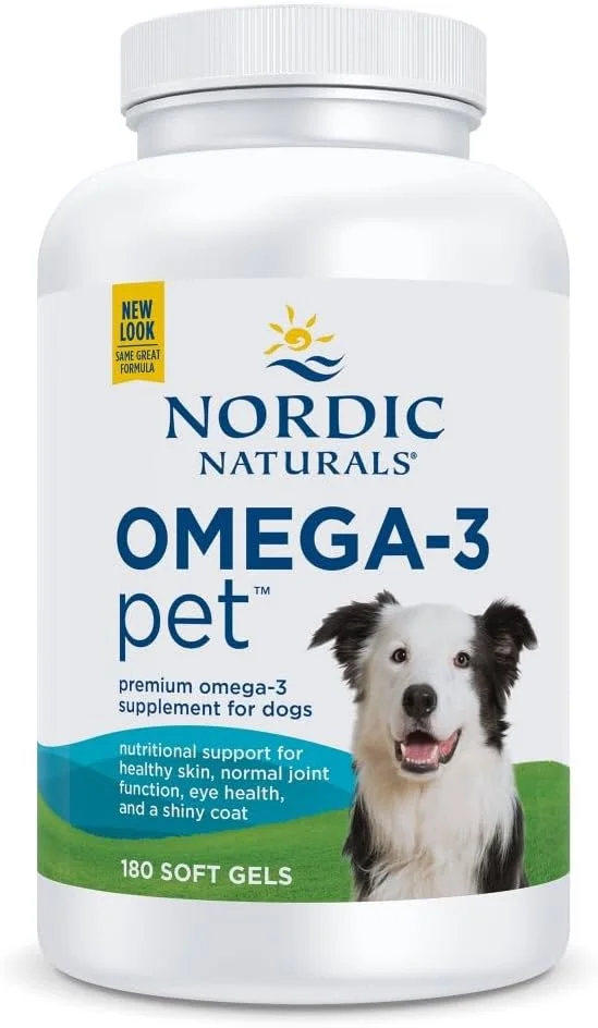 Nordic Naturals Pet Omega-3 Supplement for Dogs - 180 Softgels