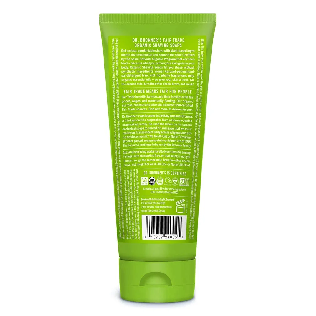 Dr. Bronner's Organic Shaving Soap Lemongrass Lime - 7 fl oz