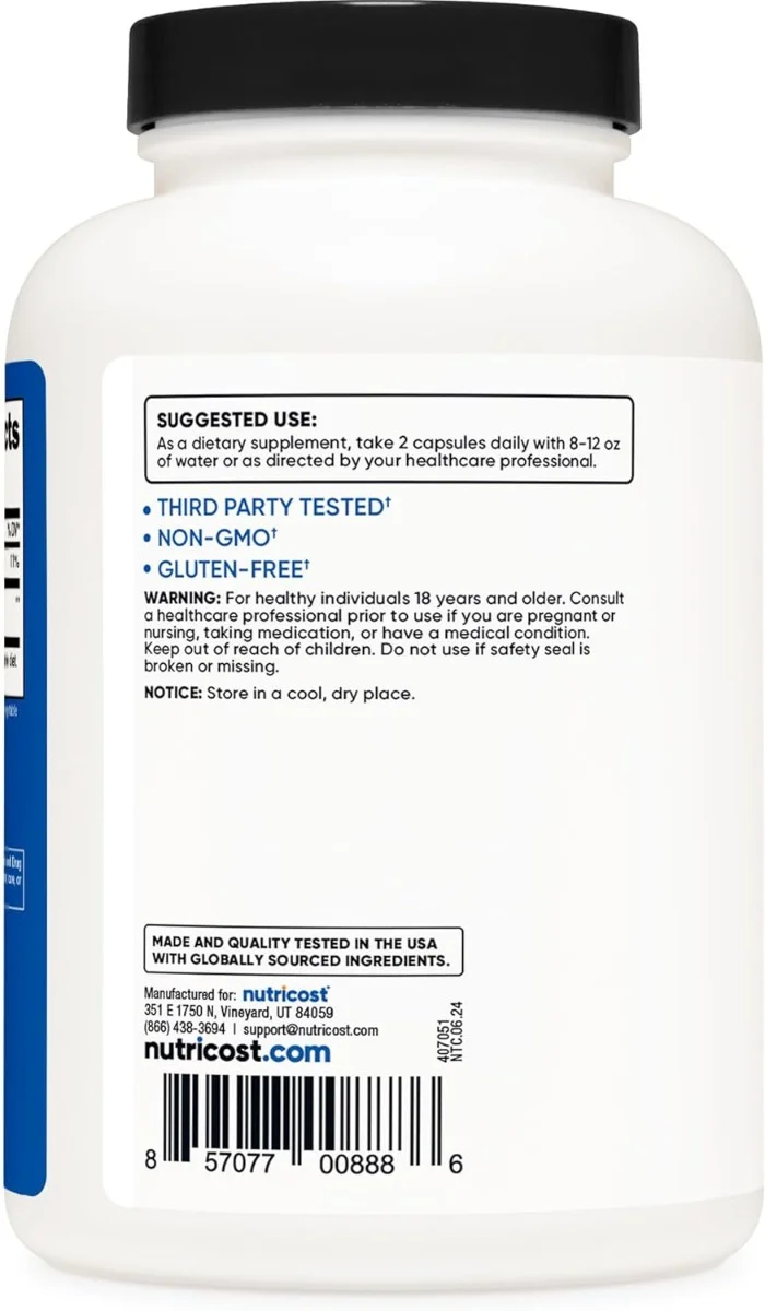 Nutricost HMB B-Hydroxy B-Methylbutyrate - 1000 mg - 240 Capsules