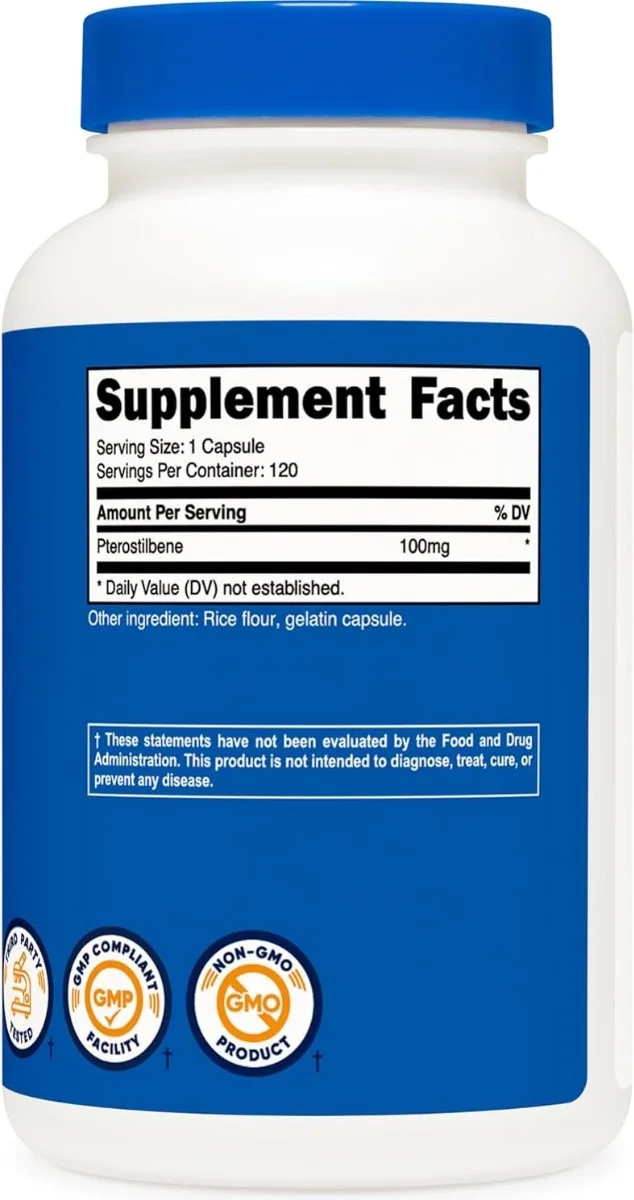 Nutricost, Pterostilbene, 100 mg, 120 Capsules