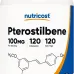 Nutricost, Pterostilbene, 100 mg, 120 Capsules - Image 1