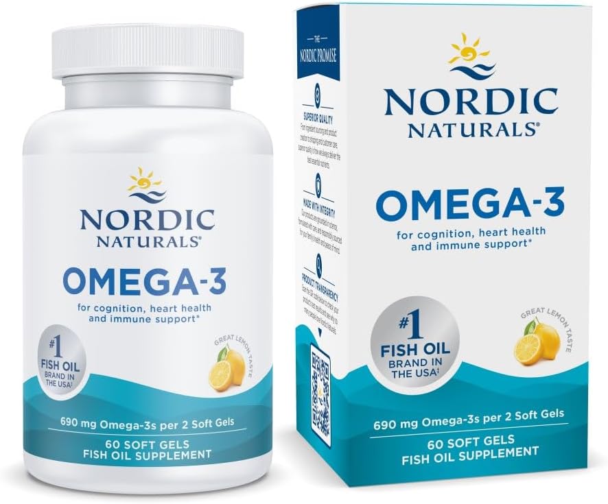Nordic Naturals Omega-3 Lemon - 690 mg - 60 Softgels