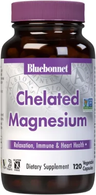 Bluebonnet Nutrition Chelated Magnesium - 200 mg - 120 Vegetable Capsules