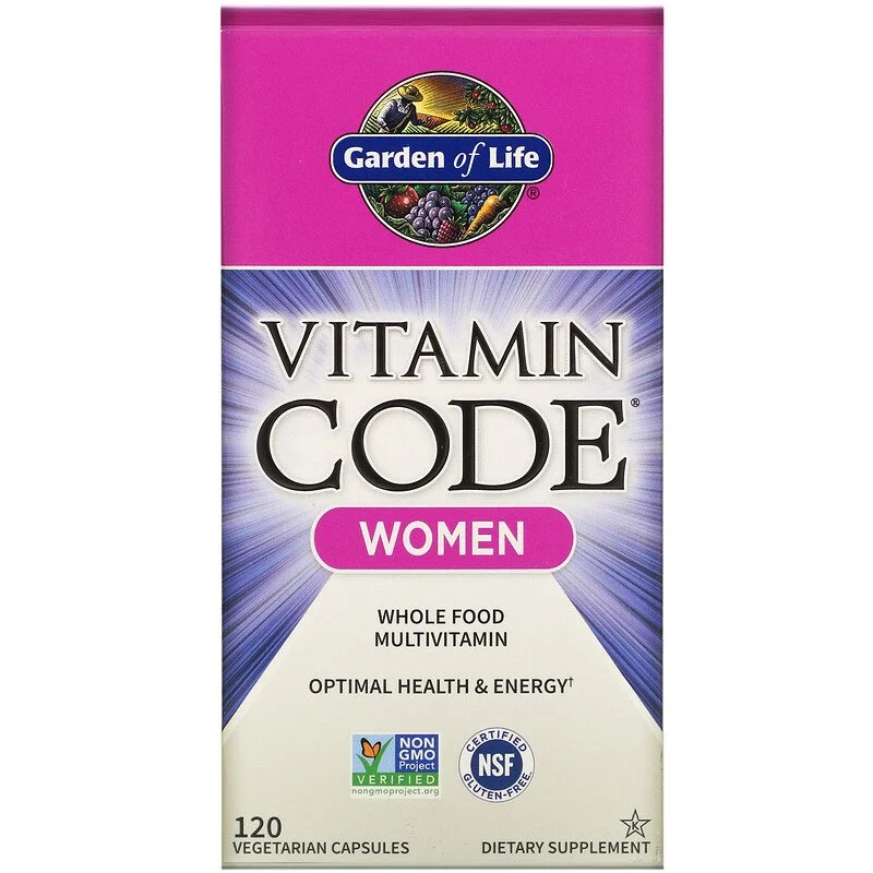 Garden of Life Vitamin Code Women Whole Food Multivitamin - 120 Vegetarian Capsules