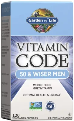 Garden of Life Vitamin Code 50 and Wiser Men - 120 Vegetarian Capsules