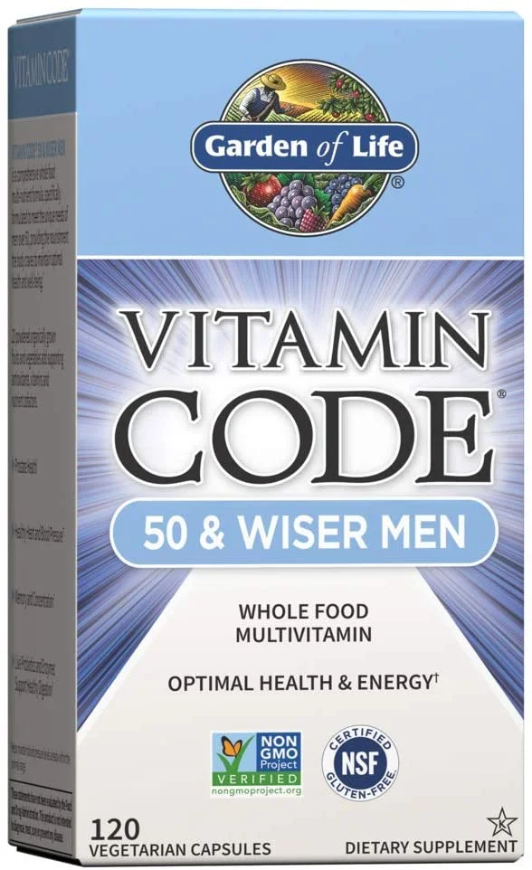 Garden of Life Vitamin Code 50 and Wiser Men - 120 Vegetarian Capsules
