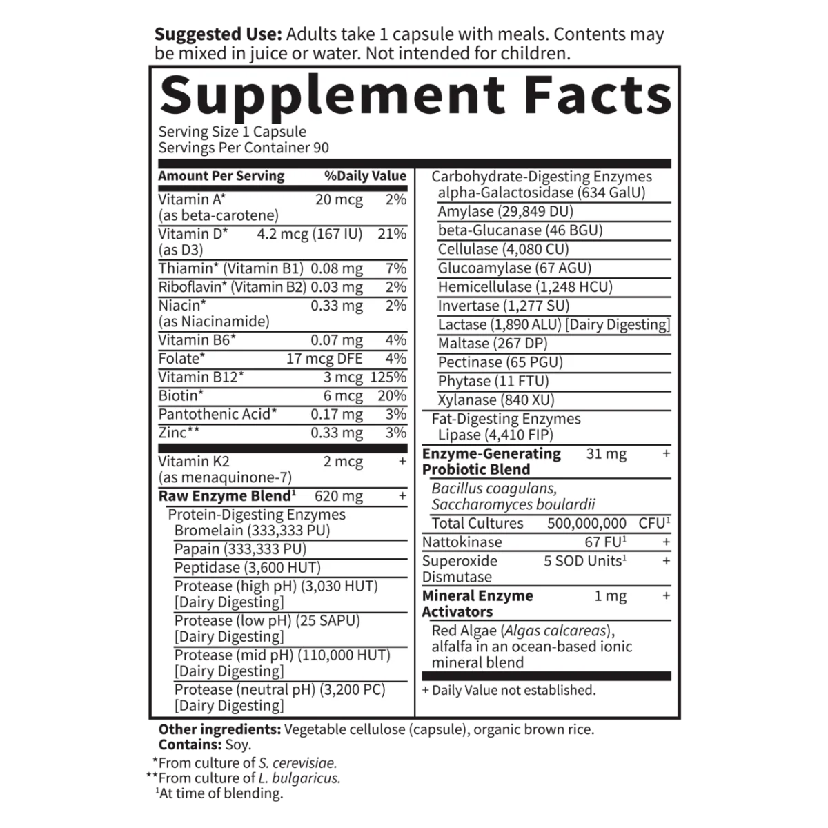 Garden of Life RAW Enzymes™ Women 50 & Wiser - 90 Vegetarian Capsules