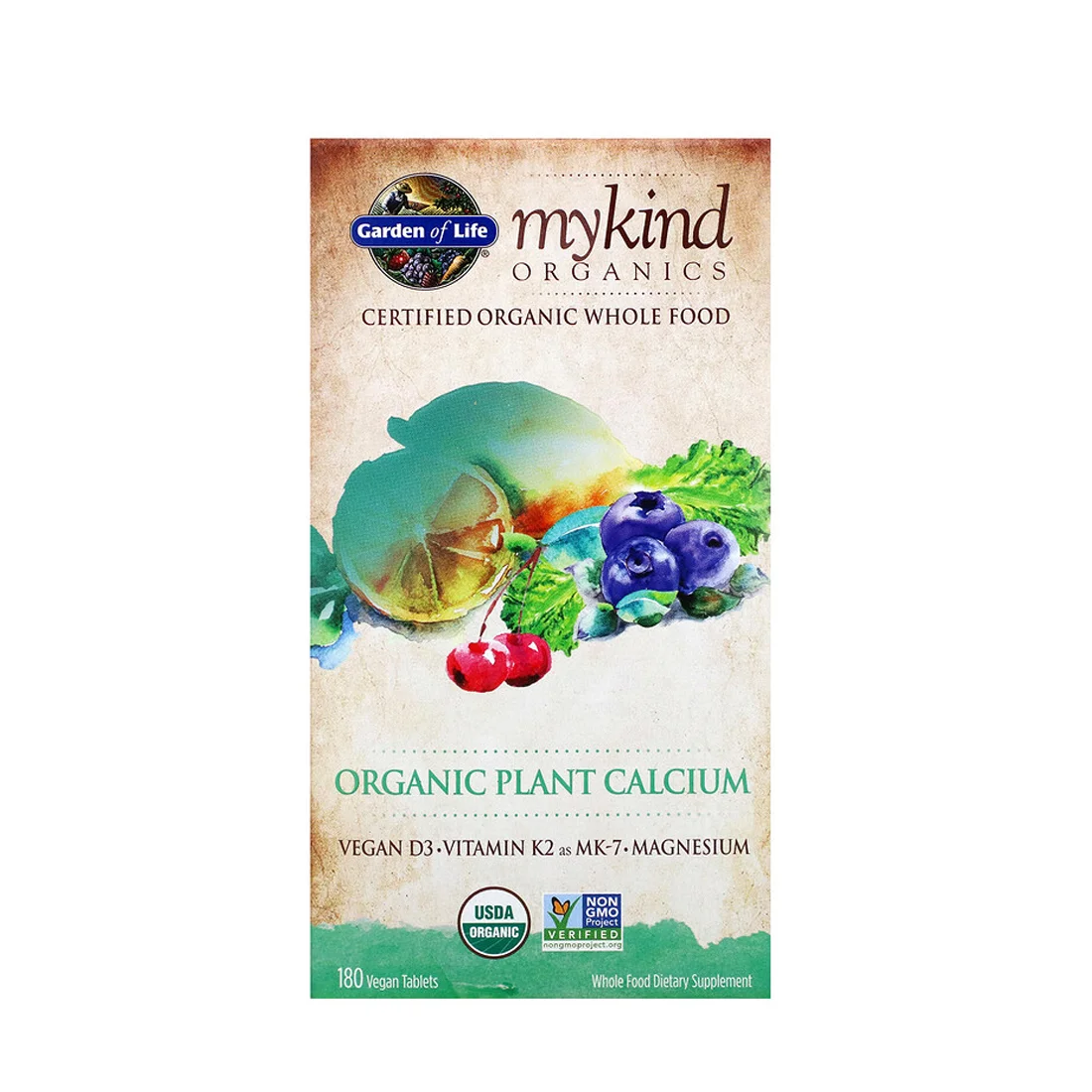 Garden of Life Organics Plant Calcium - 180 Vegan Tablets