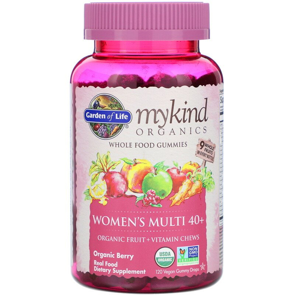 Garden of Life Organics Women's Multi 40 Plus Whole Food Gummies Organic Berry - 120 Drops