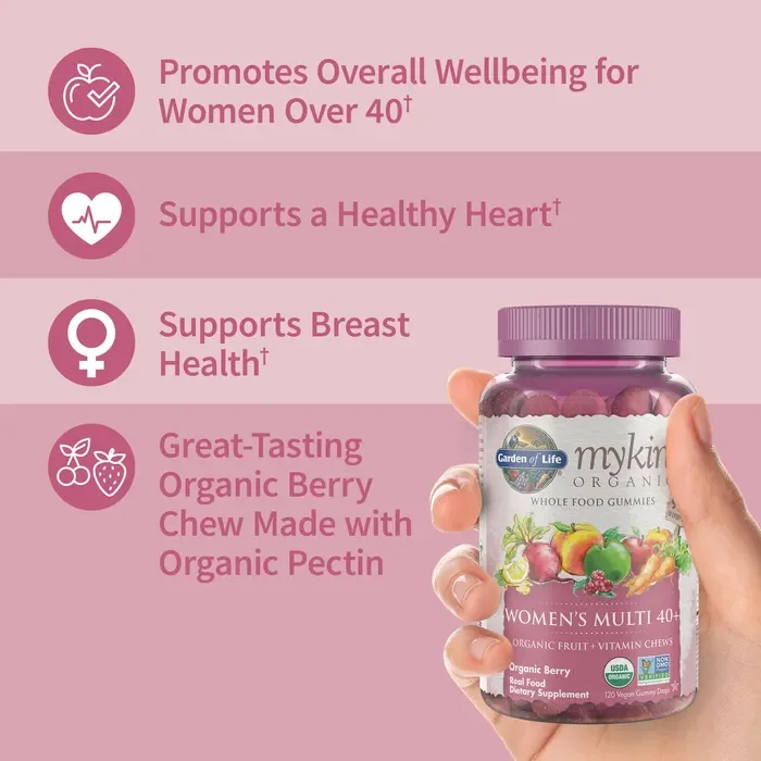Garden of Life Organics Women's Multi 40 Plus Whole Food Gummies Organic Berry - 120 Drops