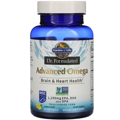 Garden of Life Dr. Formulated Advanced Omega Lemon - 60 Softgels