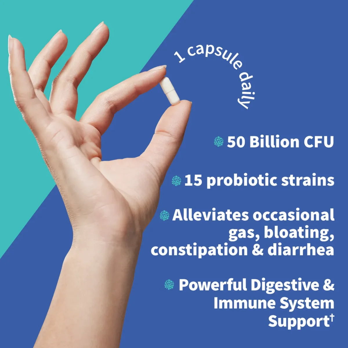 Garden of Life Dr. Formulated Probiotic Gas and Bloating - 50 billion - 30 Vegetarian Capsules