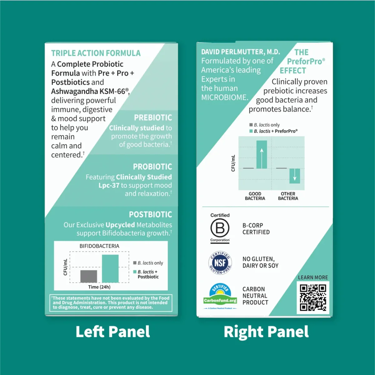 Garden of Life Dr. Formulated Probiotics Calm Pre + Pro + Postbiotics - 50 billion - 30 Vegetarian Capsules