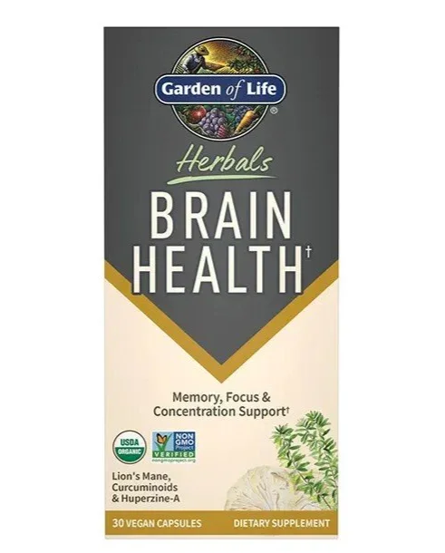 Garden of Life, Herbals, Brain Health, Mint, 30 Vegan Capsules