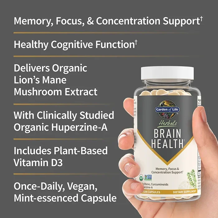 Garden of Life, Herbals, Brain Health, Mint, 30 Vegan Capsules