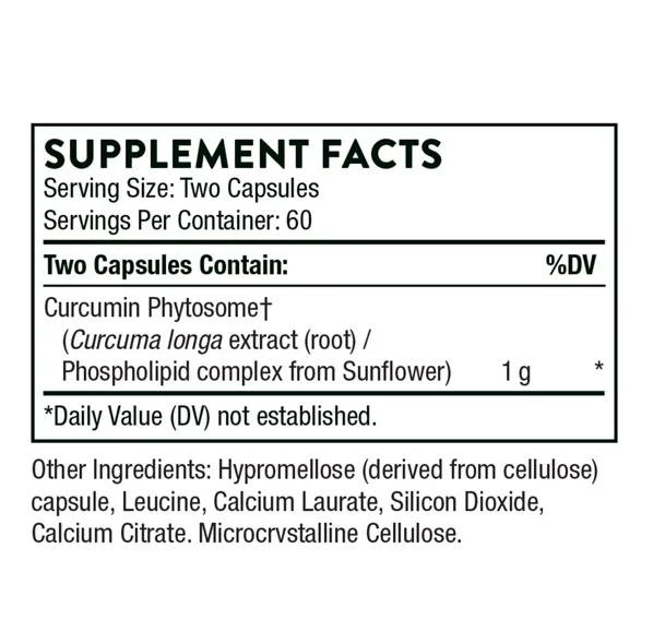 Thorne Curcumin Phytosome - 1000 mg - 120 Capsules