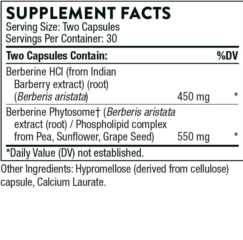 Thorne Berberine - 1000 mg - 60 Capsules