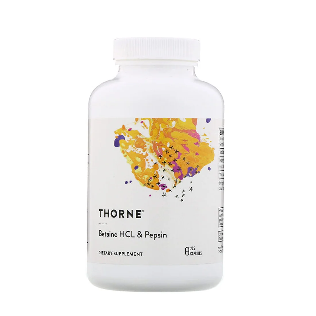 Thorne Betaine HCL & Pepsin - 225 Capsules