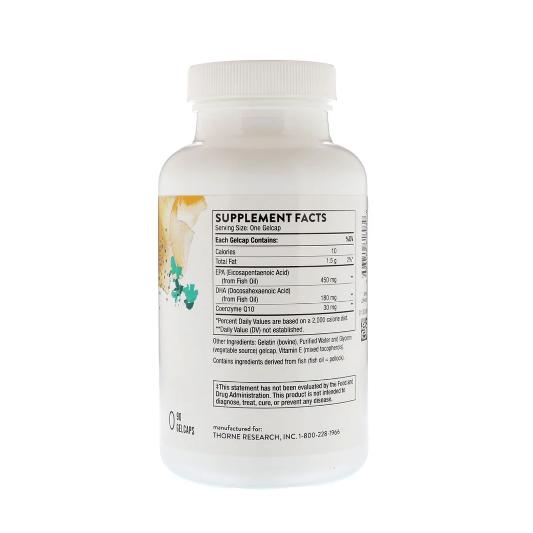 Thorne Omega-3 with CoQ10 - 90 Gel Caps