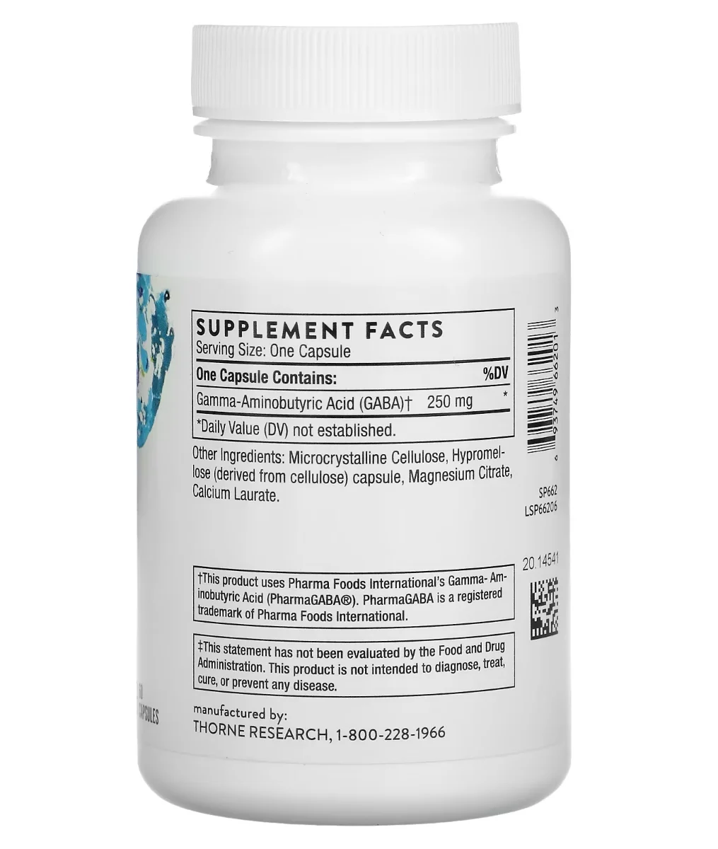 Thorne PharmaGABA-250 - 60 Capsules