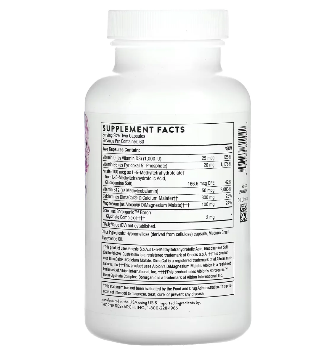 Thorne Advanced Bone Support - 120 Capsules