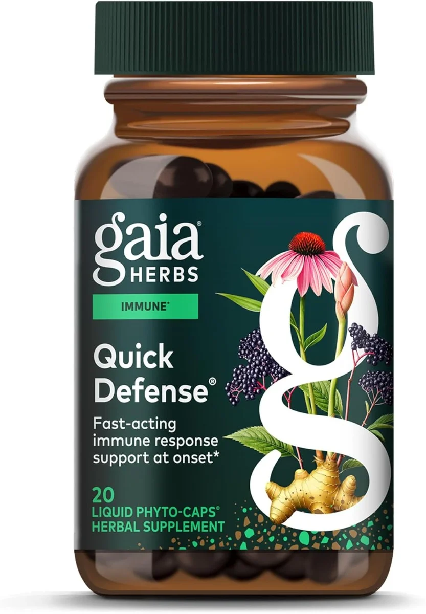 Gaia Herbs, Quick Defense®, 20 Vegan Liquid Phyto-Caps®