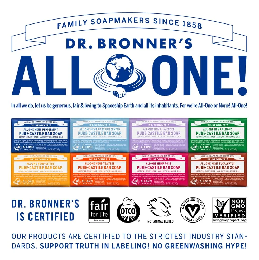 Dr. Bronner's All-One Pure-Castile Bar Soap Hemp Tea Tree - 5 oz