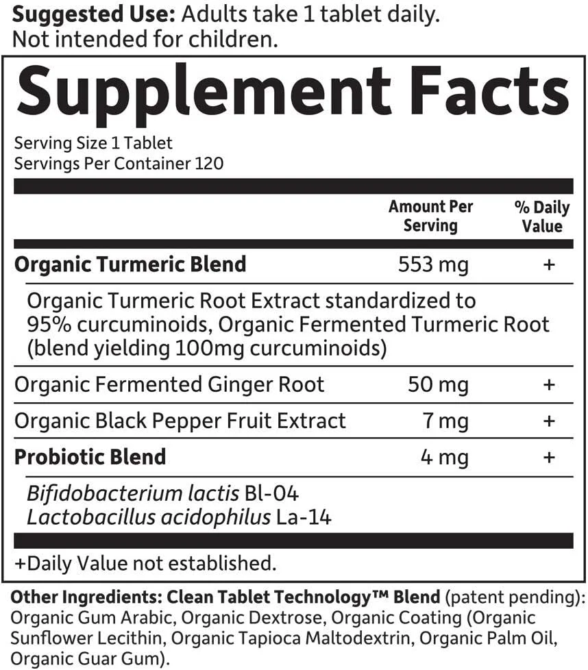 Garden of Life Organics Extra Strength Turmeric Inflammatory Response - 120 Vegan Tablets