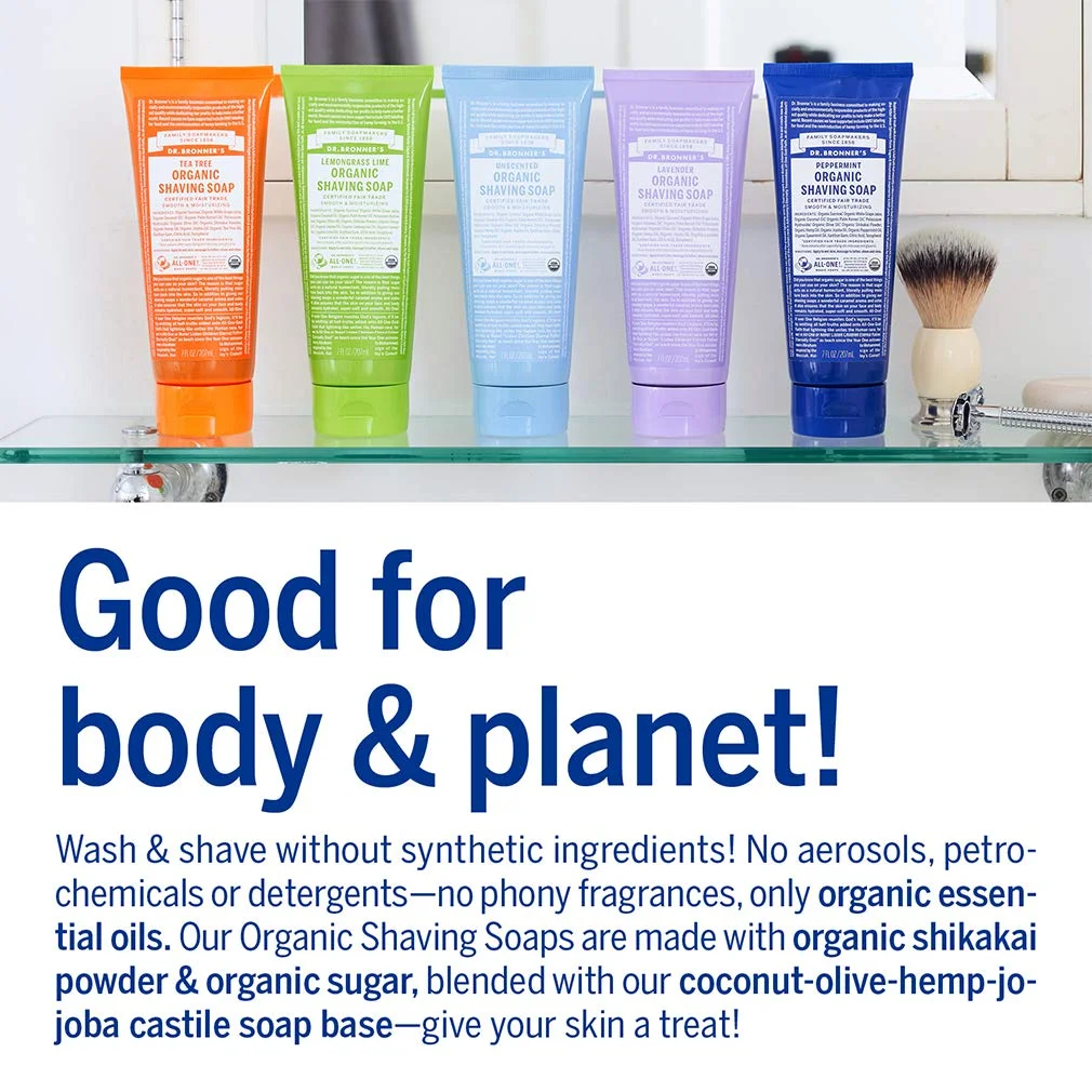 Dr. Bronner's Organic Shaving Soap Peppermint - 7 fl oz