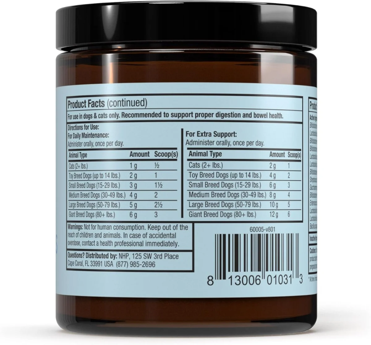 Dr. Mercola Bark & Whiskers Complete Probiotics for Dogs & Cats, 3.17 oz (90 g)