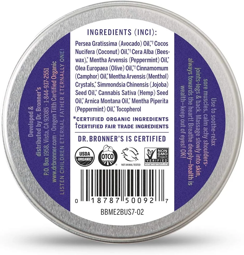 Dr. Bronner's Organic Magic Balm Arnica-Menthol - 2 oz