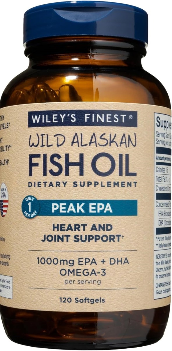 Wiley's Finest Wild Alaskan Fish Oil Peak EPA - 1250 mg - 120 Softgels