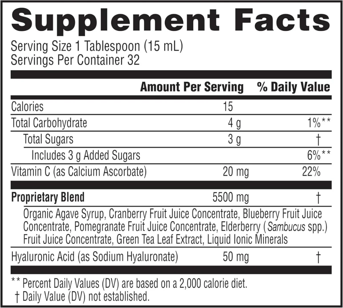 NeoCell Hyaluronic Acid Berry Liquid - 50 mg - 16 fl oz