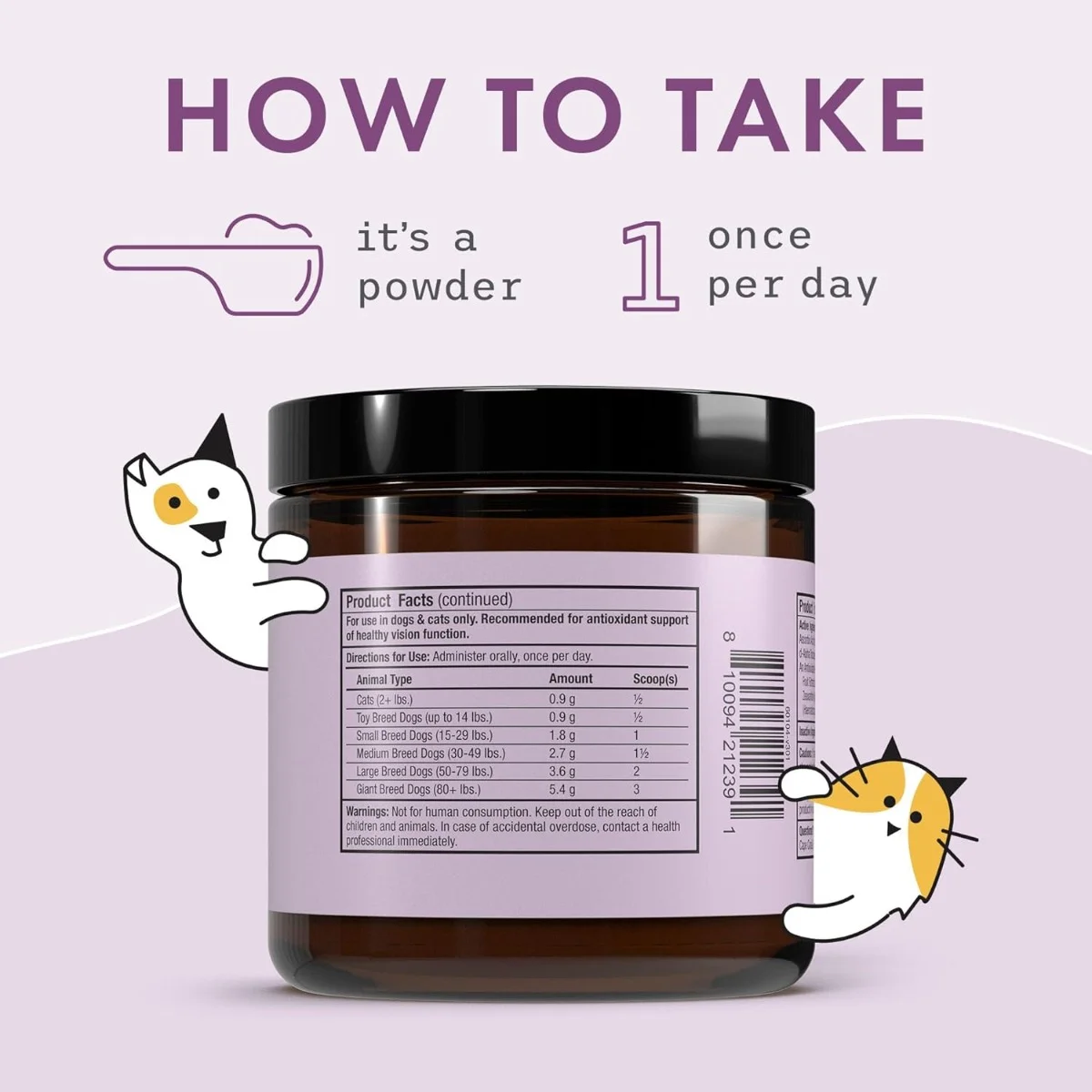 Dr. Mercola, Bark & Whiskers™, Eye Support, For Dogs & Cats, 5.71 oz (162 g)