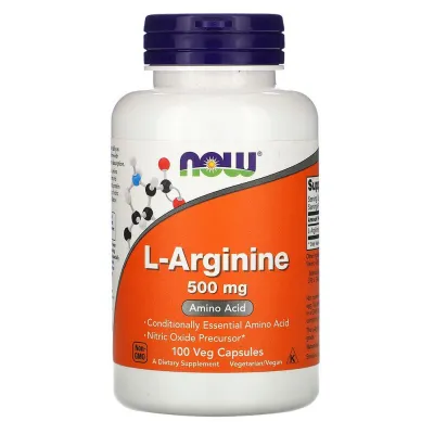 NOW L-Arginine - 500 mg - 100 Capsules