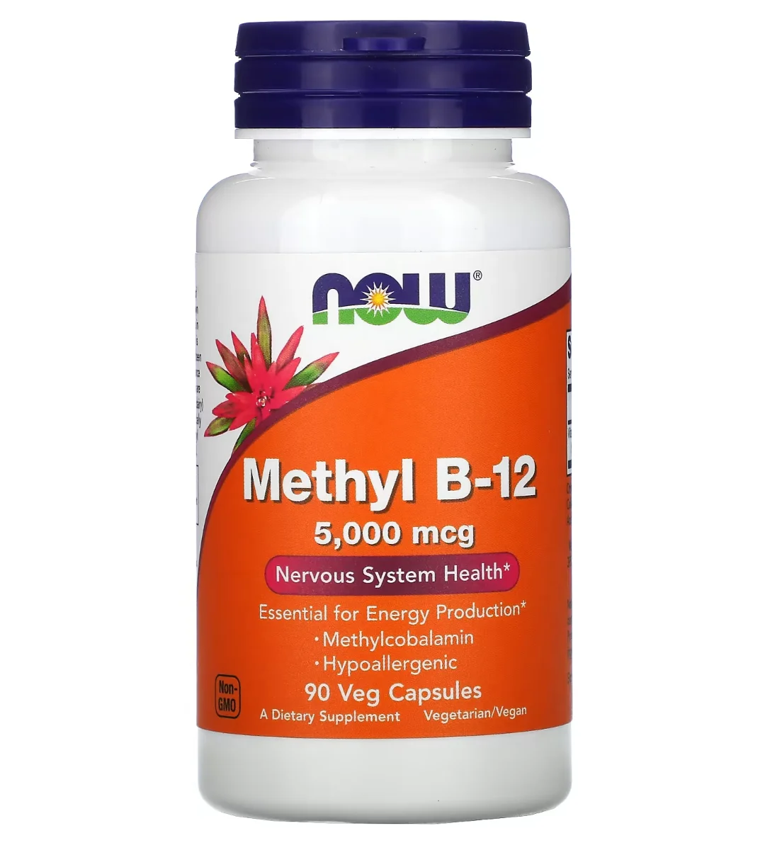 NOW Methyl B-12 - 5000 mcg - 90 Veg Capsules