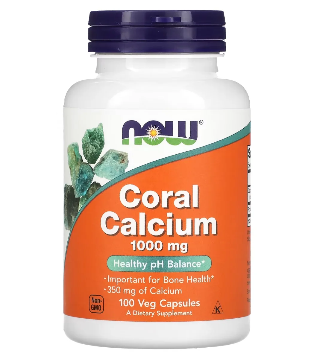 NOW Coral Calcium - 1000 mg - 100 Vegetarian Capsules