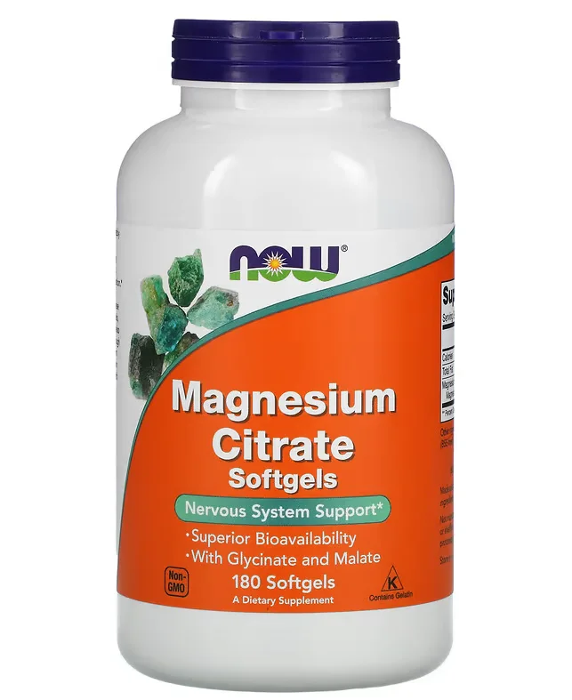 NOW Magnesium Citrate - 400 mg - 180 Softgels