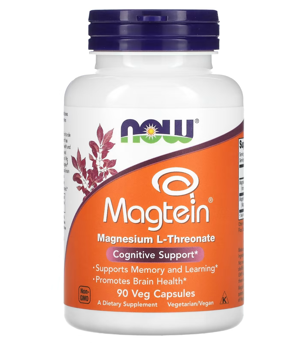 NOW Magtein Magnesium L-Threonate - 90 Veg Capsules